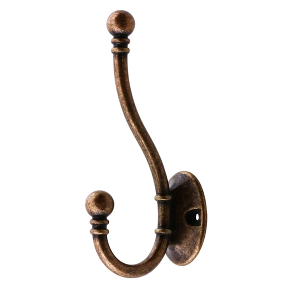 Metal Askı Antik Bakır Vestiyer Portmanto Dolap Askılık Askılığı Duvar Banyo Mutfak Elbise Askısı - Resim 2