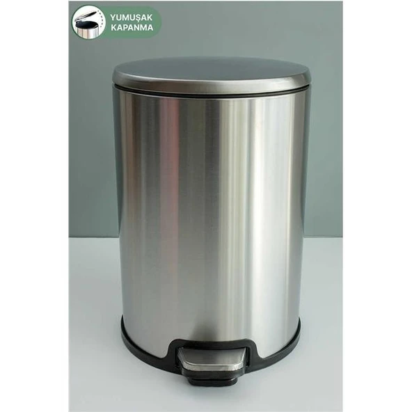 Primanova Cigo Mat Krom Pedallı Banyo Mutfak Ofis Çöp Kovası 12 Lt ürün görseli