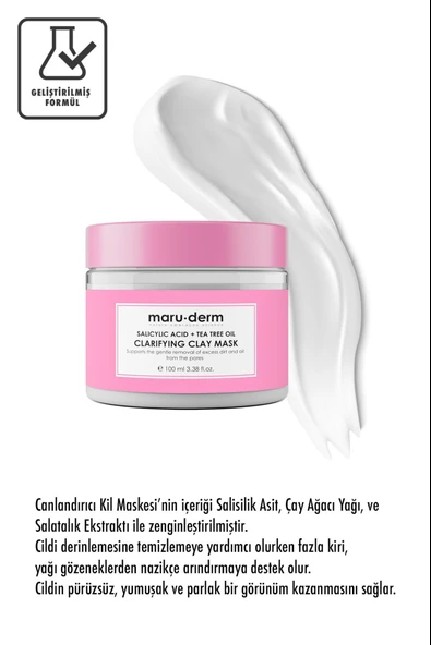 Maruderm Salisilik Asit Çay Ağacı Yağı Kil Maskesi 100 ml - Resim 2