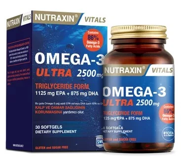Nutraxin Omega-3 Ultra 2500 Mg 30 Yumuşak Kapsül ürün görseli
