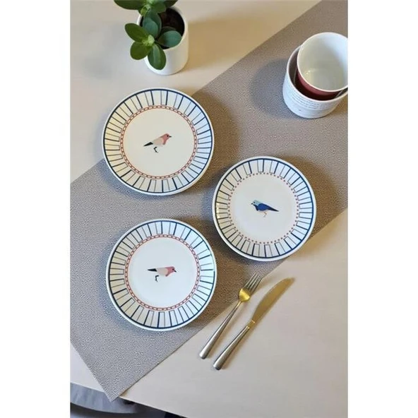 Akayev Porselen Birdy 6'lı Pasta Takımı ürün görseli