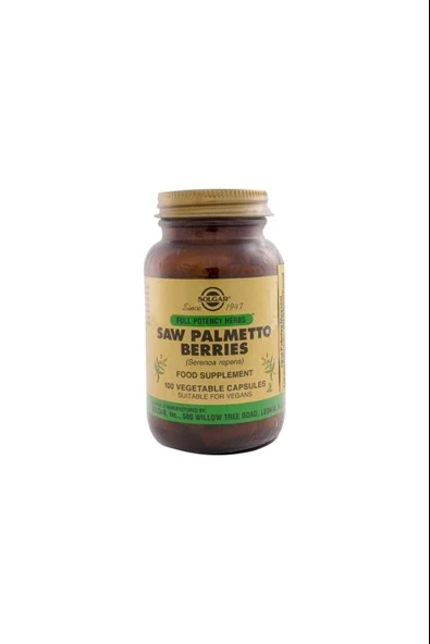 Solgar Saw Palmetto Berries 100 Kapsül ürün görseli