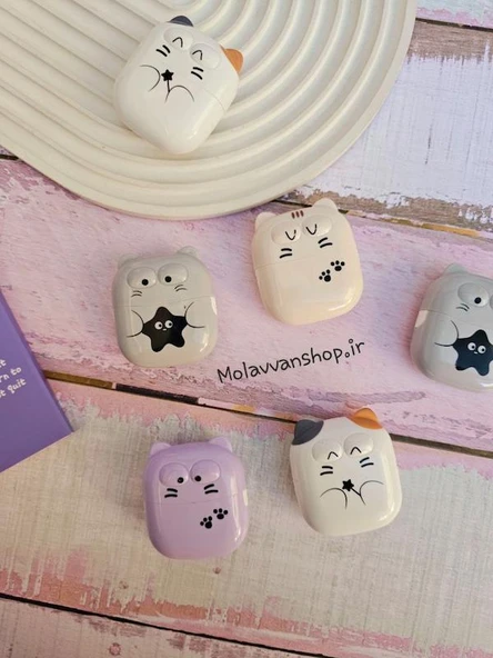 Sevimli Kedi Silgi Rulo Silgi, Toz Hazneli Silgi - Pembe - Resim 4