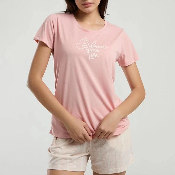 Arnetta 3220S Kadın Şort Yazlık Pijama Takım - Resim 7