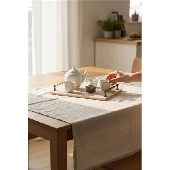 Akayev Traverten Rustik 30x20 cm Tepsi ürün görseli