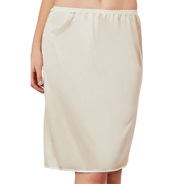 Anıl 616 Kadın Polyamid Kumaşlı Diz Altı Uzun Etek Altı Jüpon - Resim 3