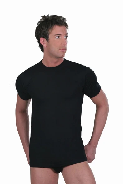 Öztaş 1027 Erkek O-Yaka Siyah Kısa Kol Atlet ürün görseli 1