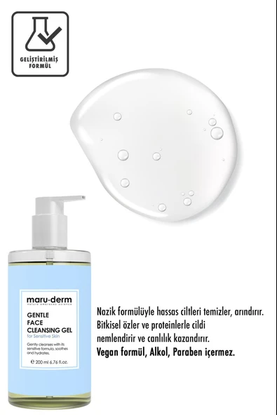 Maruderm Hassas ve Atopik Ciltler için Yüz Temizleme Jeli 200 ml - Resim 2