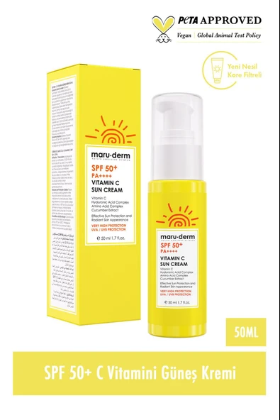 Maruderm Güneş Kremi SPF50+ C Vitamini Güneş Kremi 50 ml - Resim 2