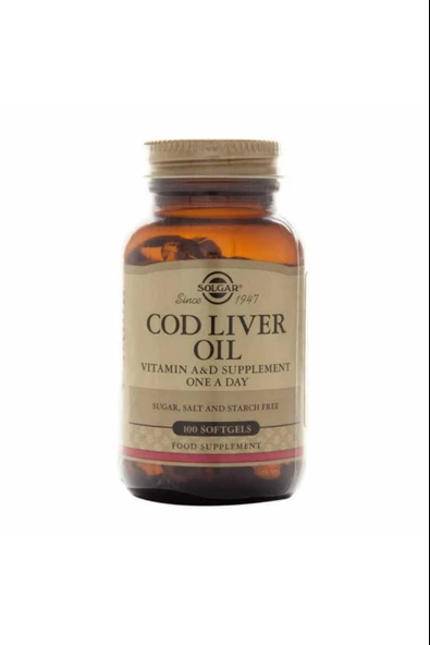 Solgar Cod Liver Oil 100 Softjel ürün görseli