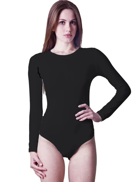 Dono 2340 Kadın Uzun Kollu Çıtçıtlı Body - Resim 2