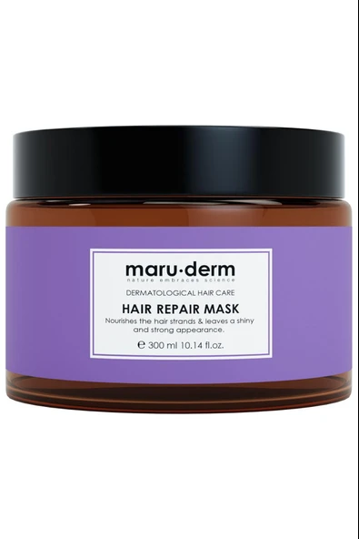 Maruderm Saç Onarıcı Saç Maskesi Yıpranmış Zayıf Saçlar Vegan 300 ml - Resim 3