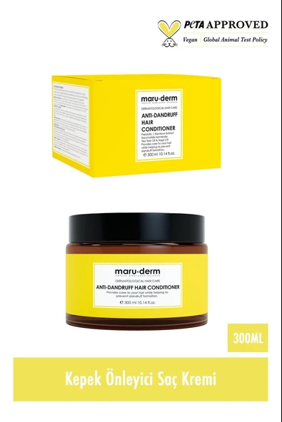 Maruderm Kepeğe Karşı Etkili  Normal Yağlı Saçlar Vegan Saç Kremi 300 ml ürün görseli