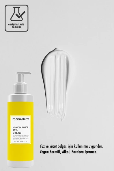 Maruderm Niacinamide %10 Leke Karşıtı Ve Gözenek Sıkılaştırıcı Krem 200 ml - Resim 3