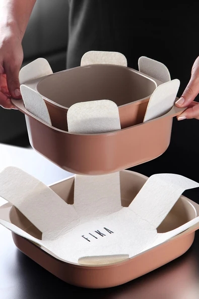 Fika Comfort Terracota Tencere ve Tava Seti 10 Parça - Resim 3