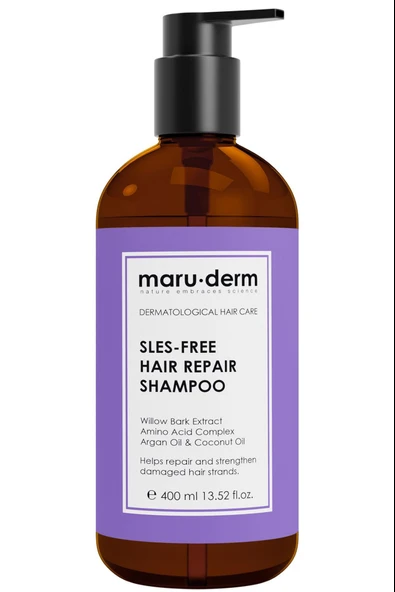 Maruderm Saç Onarıcı Sülfatsız Şampuan Yıpranmış Zayıf Saçlar Sülfatsız Tuzsuz Vegan 400 ml ürün görseli