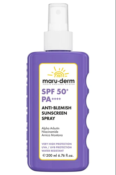 Maruderm SPF 50+ Leke Karşıtı Vücut Güneş Kremi Spreyi 200 ml ürün görseli