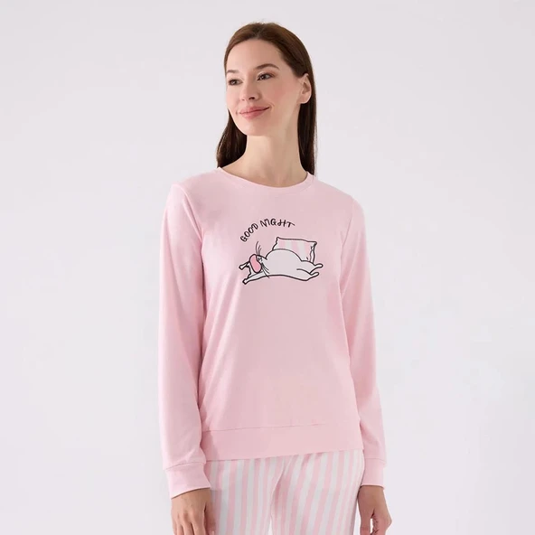 Arnetta AR3060S Kadın Yetişkin Kışlık Pijama Takımı - Resim 2