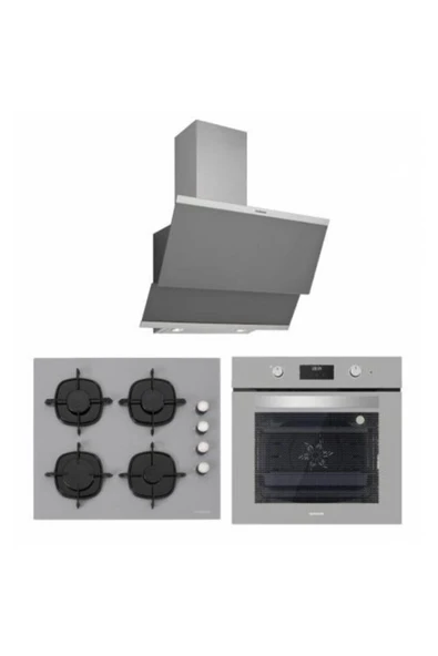 Silverline Classy Gri Ankastre Set (BO6181S02, CS5335S01, Classy 3420) ürün görseli 1