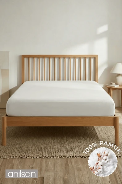%100 Pamuklu Penye Lastikli Çarşaf | Tek/Çift Kişilik | Fitted Jersey | 30 cm Köşe Yüksekliği ürün görseli
