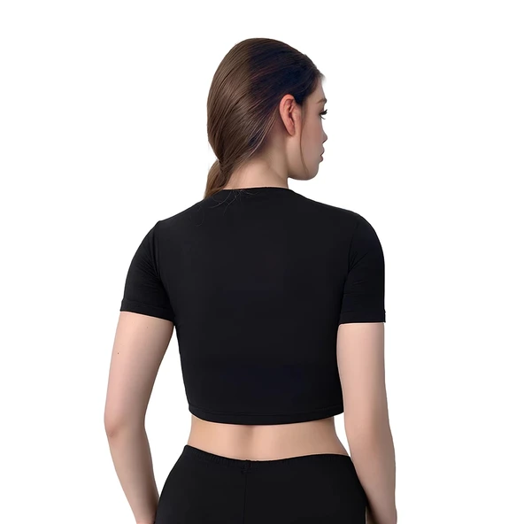 Confeo 801-021 Kadın Yarım Kol Modal Krop Atlet - Resim 3