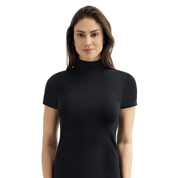 Şahinler MB1035 Bayan Likralı Kısa Kol Balıkçı Yak - Resim 5