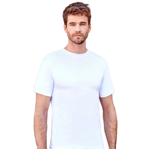 Berrak 1003 Erkek O Yaka Kısa Kol Atlet L - Resim 3