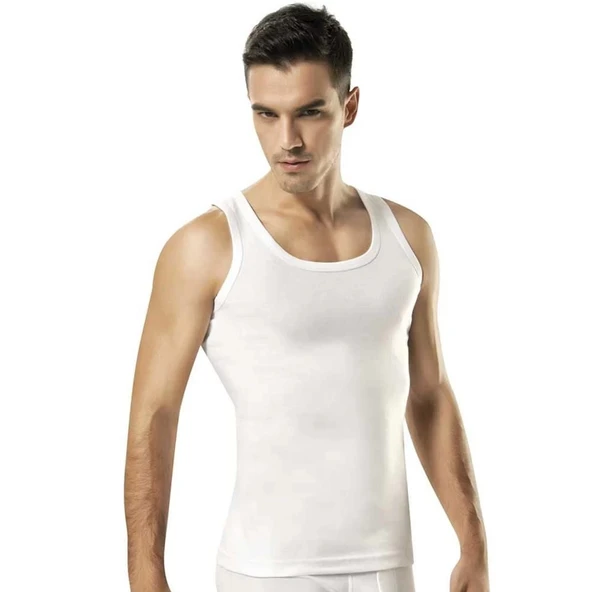 Namaldı 133 Rambo Beyaz Erkek Ribana Atlet ürün görseli 1