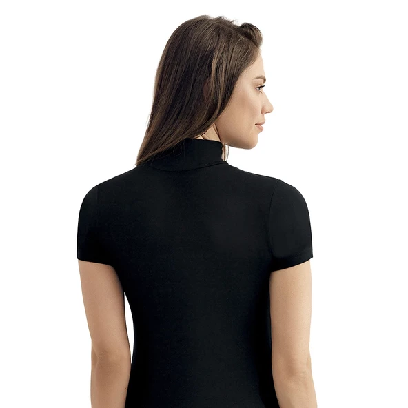 Şahinler MB1035 Bayan Likralı Kısa Kol Balıkçı Yak - Resim 6