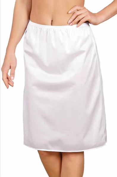 Anıl 616 Kadın Polyamid Kumaşlı Diz Altı Uzun Etek Altı Jüpon - Resim 5