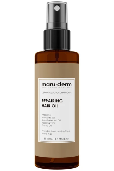 Maruderm Saç Bakım Yağı Biberiye Yağı Argan Yağı Avokado Kekik Yağı Tüm Saç Tipleri 100 ml - Resim 3