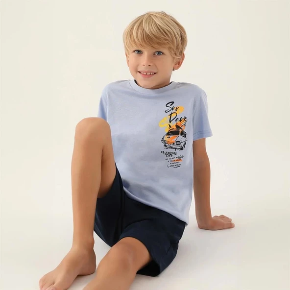 Arnetta 2989C Erkek Çocuk Bermuda Pijama Takım - Resim 2