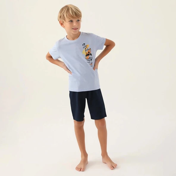 Arnetta 2989C Erkek Çocuk Bermuda Pijama Takım ürün görseli 1