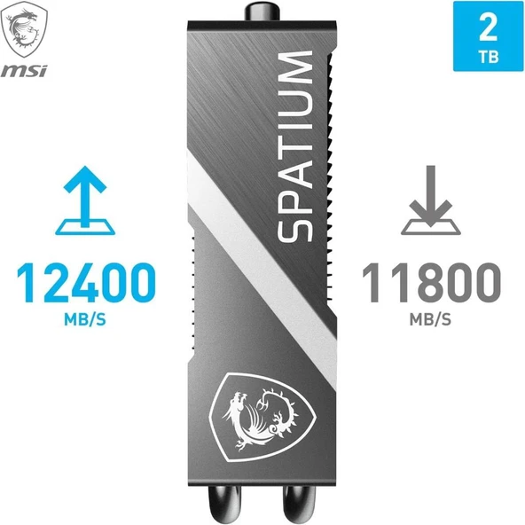 MSI Spatium M570 Pro Frozr Soğutuculu PCI-Express 5.0 2 TB M.2 SSD - Resim 2