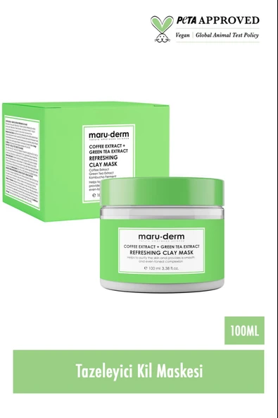 Maruderm Kahve Özü Yeşil Çay Özü Tazeleyici Kil Maskesi 100 ml - Resim 5
