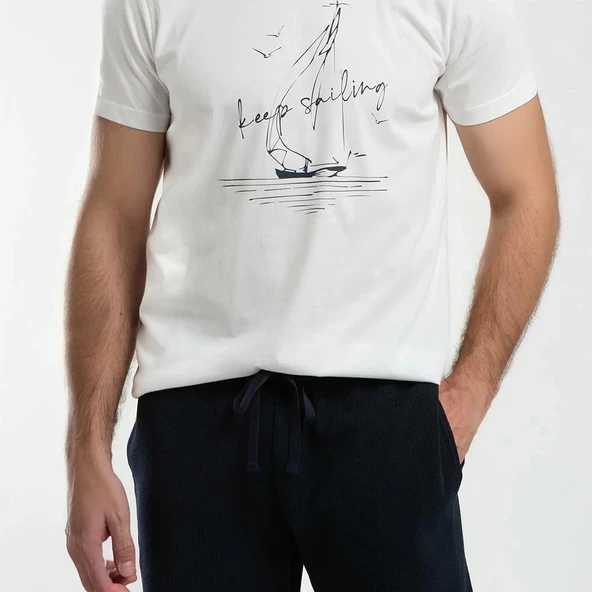 Arnetta 3328S Erkek Bermuda İkili Yazlık Pijama Takım - Resim 3