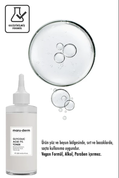Maruderm Glikolik Asit %7 Aydınlatıcı & Leke Karşıtı Tonik 250 ml - Resim 2