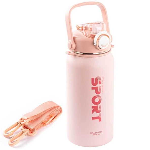 Tantitoni Okadı Sport Pipetli Pembe Paslanmaz Çelik Termos 1.3L ürün görseli