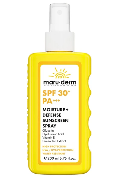 Maruderm Vücut Güneş Spreyi | SPF 30+ Nemlendirici ve Koruyucu Sprey Güneş Kremi 200 ML ürün görseli