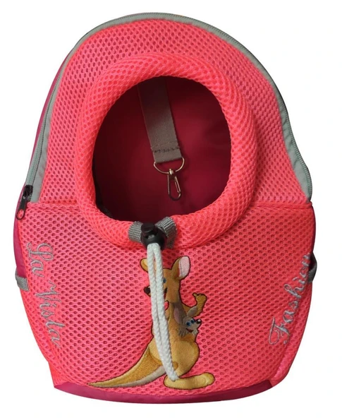La Vista BÜYÜK Kanguru Kedi, Küçük Köpek Taşıma Çantası 2-4 Kg Canlılara PEMBE ürün görseli 1