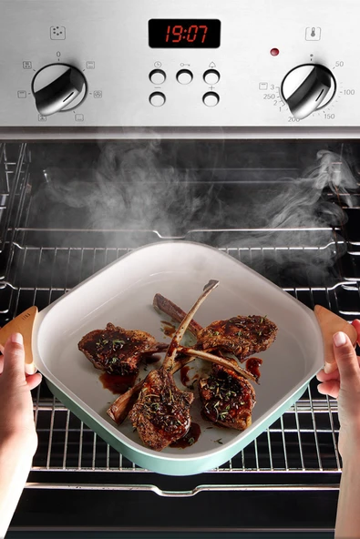 Fika Comfort Yeşil Tencere ve Tava Seti 10 Parça - Resim 5