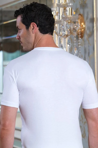 Şahinler ME022 Erkek Ribana O-Yaka Kısa Kol Atlet No:56 (XL) - Resim 4