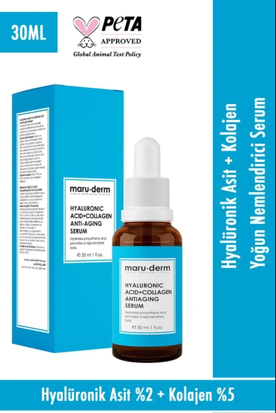 Maruderm Hyalüronik Asit & Kolajen Cilt Bakım Serumu 30 ml - Resim 2