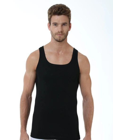 Öztaş 1015 Erkek Siyah Ribana Atlet ürün görseli 1