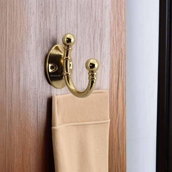 Metal Askı Bronz Vestiyer Dolap Askılık Askılığı Duvar Banyo Mutfak Elbise Kıyafet Çanta Askısı - Resim 5