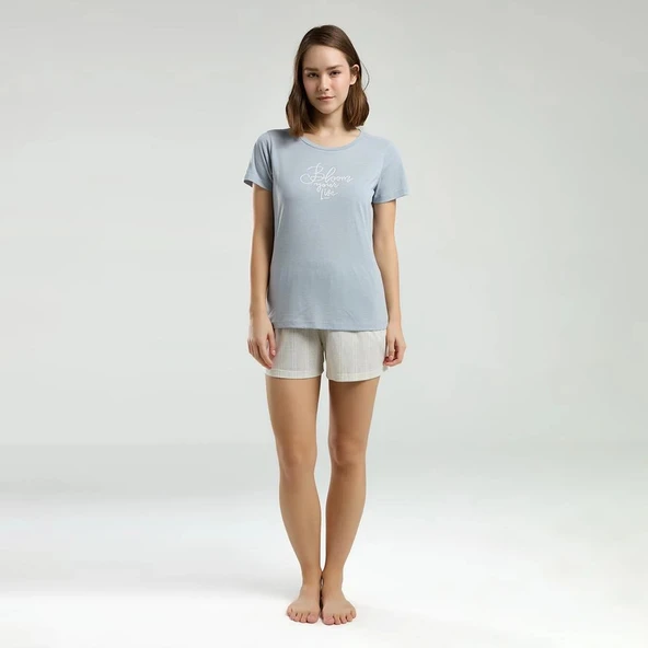 Arnetta 3220S Kadın Şort Yazlık Pijama Takım - Resim 2