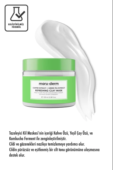 Maruderm Kahve Özü Yeşil Çay Özü Tazeleyici Kil Maskesi 100 ml ürün görseli