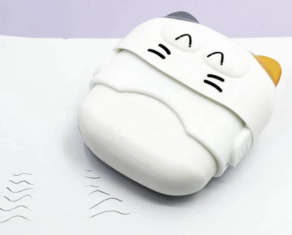 Sevimli Kedi Silgi Rulo Silgi, Toz Hazneli Silgi - Pembe - Resim 2