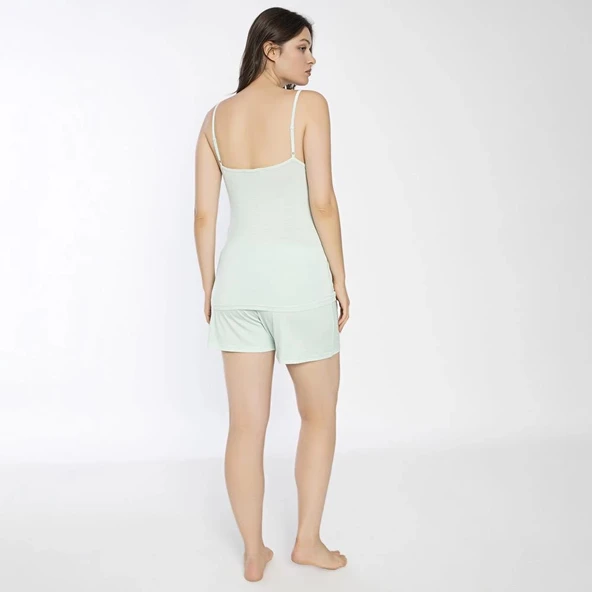 Confeo C840-701 Kadın Viskon İp Askılı Short Takım - Resim 2