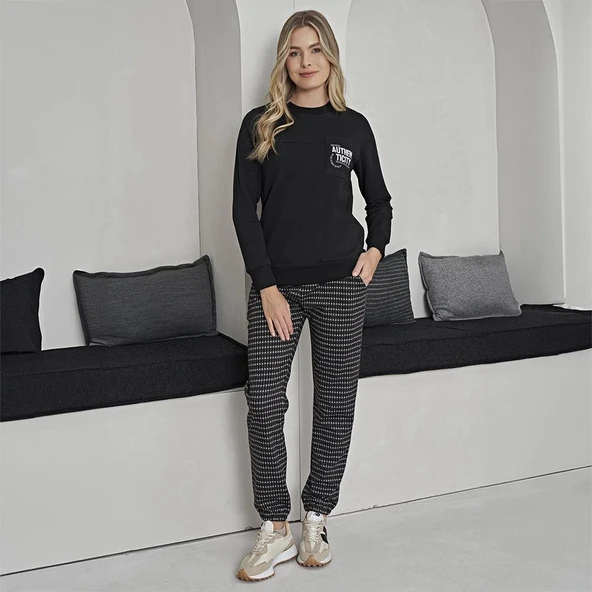 Poleren 8151 Kadın Kışlık Pijama Takım (Eşli) ürün görseli 1